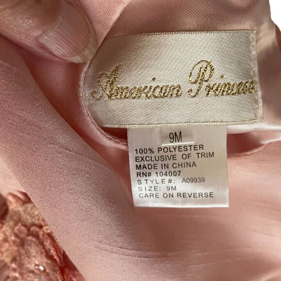 AMERICAN Princess Pink Formal Party Dress Size 9 Months - Picture 4 of 4